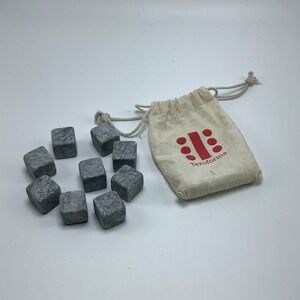 Teroforma Set of 9 Whisky Stones Beverage Cubes w/ Storage Bag